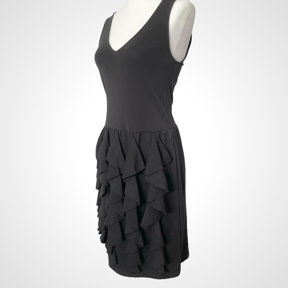 INC International Concepts Black MIDI Dress with Ruffles Size M - Picture 1 of 4